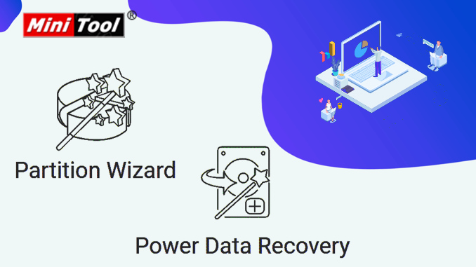 Minitool's partition management and data restoration software Partition  Wizard/Power Data Recovery