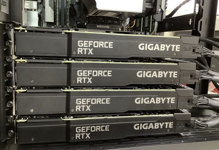 記事】Geforce RTX 3090 複数枚での動作テスト (11月9日 4GPUに関する 