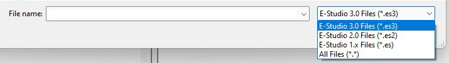 E-Studio3のファイル形式選択